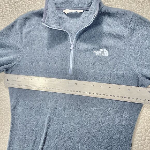 The North Face Fleece Pullover Women’s Small Blue Polartec 1/4 Zip Outdoor Warm - Picture 7 of 8